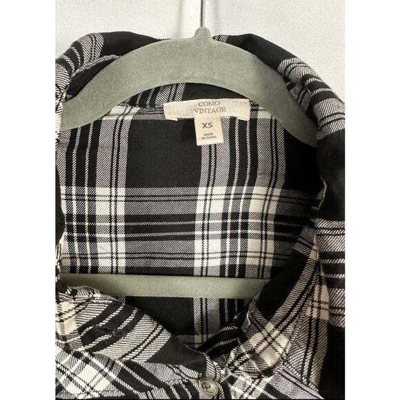 Womens Plaid Button Down - Picture 5 of 6